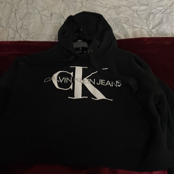 Calvin Klein Jeans Black and silver hooded sweatshirt. Size S - Picture 3 of 5